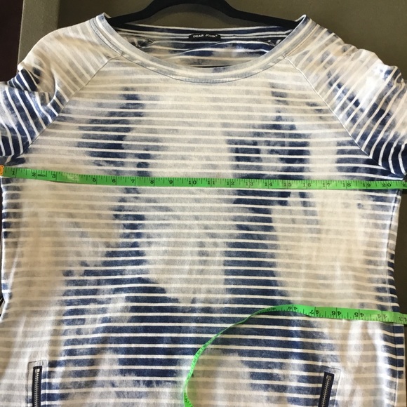 DEAR JOHN LONG SLEEVE DISTRESSED STRIPE WITH ZIP - Picture 6 of 7